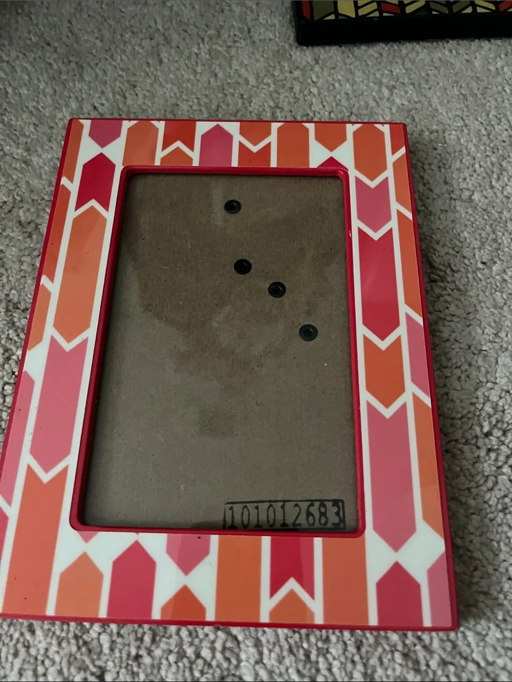 Colorful Arrow Pattern Photo Frames - Multicolor and Pink/Orange frame